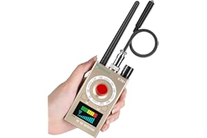 JMDHKK K18+ Hidden Camera Detector, Spy Camera Finder, Bug Detector, Magnetic Field Detector, Listening Device Detector – Privacy Protection Tool for Home, Office, Hotel, and Travel Security(Gold)