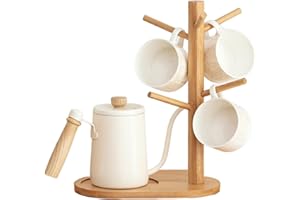 Helweet Soporte para Tazas, Soporte de Árbol Taza, Soporte para Tazas de Café, Estante de Taza de Café, Ahorre Espacio en el Mostrador, Tiene Capacidad para 7 Tazas (Tazas No Incluidas)