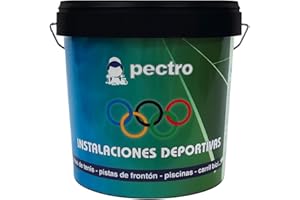 PECTRO Pintura pistas deportivas - Pintura para pavimentos instalaciones deportivas en colores verde rojo gris blanco azul (GRIS, 14 LIitros)