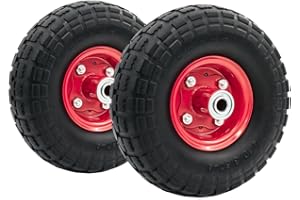 STI 2 x Ruote Piena Antiforatura per Carrello Porta Pacchi porta casse diametro 4.10/3.50-4 260x85