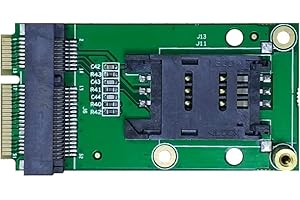 EXVIST 4G LTE Mini PCIe a Mini PCIe Adaptador con Ranura para Tarjeta SIM (Flip) para LTE 3G / 4G Módulo EC25 Adecuado para Raspberry Pi Industrial Router Videovigilancia