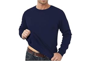 Uwdiohq Sweat Homme sans Capuche - Sweat-Shirt Col Rond en Coton Confortable - Idéal pour Le Quotidien et Le Travail - Disponible en Tailles M à 5XL