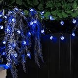 Festive Lights Guirlande Solaire 100 LED Cœur 10 Mètres (Bleu)