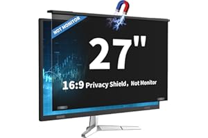 ‎DEJIMAX Magnetischer 27-Zoll-Computer-Sichtschutz für 16:9-Breitbild-Monitor, abnehmbares hängendes Anti-Blaulicht-Panel, Anti-UV-Magnetbefestigung