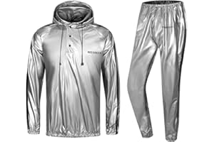 REEDBEEK Heavy Duty Fitness Gewichtsverlust Schweißanzug Wärmeeinschluss Saunaanzug Gym Übung Heat Shaper Knopf Jacke Hose