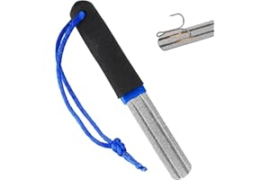 LPOLKVEMELH V-Groove Dart Sharpener, Portable Precision Slim Double Sided Diamond Grinding File, Compact Slim Fishing Hook Hone Sharpening Tool for Fishing Grinding Rapid Sharpening Reduced Bounce Outs