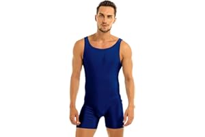 YiZYiF Tuta Intera Corta da Uomo Jumpsuit Body da Uomo Leotard Bodysuit Tuta da Ginnastica Unitard Catsuit Senza Minica Leggings Underwear Sportwear Allenamento Running
