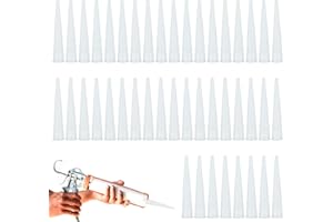 Delamiya 80 Stück Silikon Kartuschenspitzen, Ersatzspitzen Silikonspitzen, Kartuschentüllen Transparent Silikontüllen, Ersatz Kartuschendüsen Silikonkartuschen Küche Haushalt Dichtmittel Werkzeug