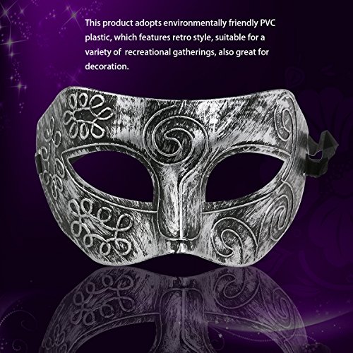 TINKSKY Maskerade Gesicht Maske Männer Roman für Kostüm Ball Halloween Silber - 4