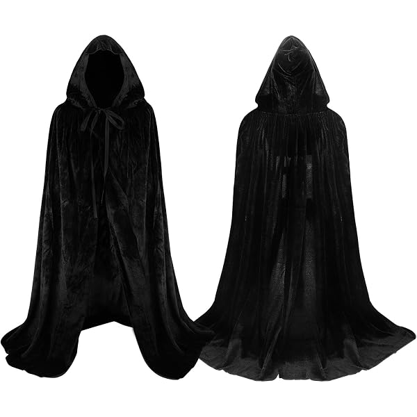 Cape à capuche bordeaux d'Halloween en velours - 170 cm - Jour de Fête - Nouveautés Halloween - Halloween