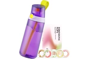 air up Gourde Click Squid Purple – Pack de démarrage avec 5 capsules de goût | Bouteille 600 ml sans sucre, passe au lave-vaisselle, sans BPA