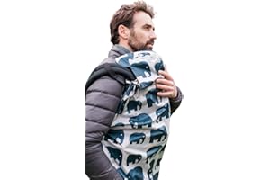 BundleBean - Babywearing Lightweight Raincover (Grey Elephant) - Waterproof & Windproof Baby Carrier, Includes Storage Bag, Silky-Soft Waterproof Fabric, Universal Fit, New Born to 4 Years Old