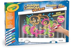 Crayola Lavagna Luminosa Deluxe Maxi Superficie, Super Lavagna Cancellabile per Colorare, Età Consigliata: 6-10 Anni