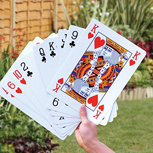 ParklandÂ® Giant A3 Large 52 Playing Cards 37cm Full Deck Magic Garden Outdoor Family Play