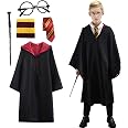 Costume De Magicien Robe Sorcier Adulte Avec Cravate - Cosplay Halloween