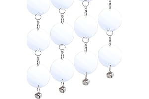 KOKMEYA 24-Pack Bird Scare Reflective Discs with Bells, Double-Sided Outdoor Repellent Devices, Easy to Install, Repels Woodpeckers, Pigeons, Seagulls - Ideal for Garden, Porch, Balcony