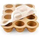 Aolso Babynahrungs-Aufbewahrungsbehälter, 12 Fächer Babynahrung Einfrieren Behälte aus mit Silikon Deckel, Perfekt für Hausge