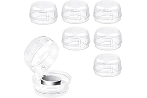 XOKL 6 Pcs Gas Hob Knobs Cover Stove Knob Covers for Gas Stove Top Oven Child Safety Lock Knob Protector Cover for Baby Safety Oven Lock-Transparent White