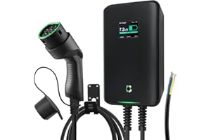 astoneves 32A Ev Chargeur Wallbox,Borne de Recharge Vehicule Electrique, wallbox 7kw Type 2 monophasé,câble Recharge Type 2 6m pour Renult S,Scenic,Megane,Model Y/3,E-C3,E-208,E-2008,EX30,XC60,MG4