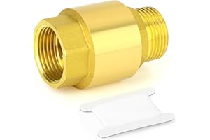 GASHER 1pièces Clapet anti-retour en laiton DN20 3/4" filetage femelle et mâle, prévention des retours d'eau, clapets anti-retour unidirectionnels