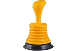 PlumbCraft Powerful Mini Home Plunger for All Drain Types, including showers, tubs, and sinks - Small - 7.5 H by Plumb Craft