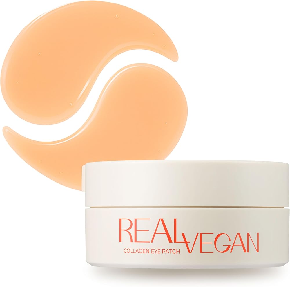 Klavuu Real Vegan Collagen Göz Bandı - Aydınlatıcı ve Kırışıklık Karşıtı, Niasinamid ve Bitkisel Kolajen İçerikli, Tüm Cilt Tipleri için Hidrojel Göz Maskesi, 60 Adet