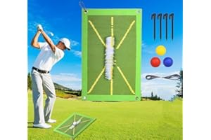 WQSS AOEIU Golf Training Aids, Golf Training Mat for Swing Detection Batting, Golf Path Feedback Golf Practice Mats, Suitable for Indoor Golf and Outdoor Golf Training Aid Equipment.