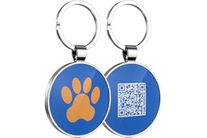 DISONTAG Placas para Perros QR Etiqueta de identificación Personalizadas Online - Pet Pass Quick Show Vacunas para Mascotas y Protección de la Privacidad (32mm)