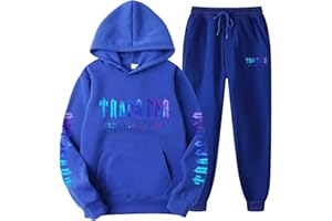 EVIKOO Tuta Trapstar Taglie Multiple - Tuta Unisex Con Cappuccio In 2 Pezzi - Tuta Da Uomo Comoda E Morbida Con Coulisse Ed Elastico In Vita - Completo Da Jogging Da Uomo Dai Colori Vivaci Per Donna E Uomo