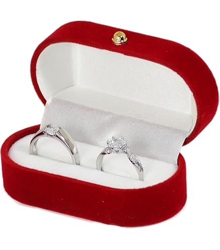 Scatola Porta Anelli In Velluto Ottagonale - 3 Scomparti, 5x5x4,7 Cm, Astuccio Per Proposta Di Matrimonio, Fede E Gioielli