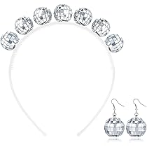 Disco Accessoires Set - Discokugel Schmuck Für 70er 80er Jahre Partys