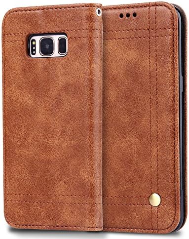 Samsung Galaxy S8 Plus Case,Credit Card Retro Wallet Case Flip Leather Case With Kickstand Card Slots Magnetic Closure Protective Case For Samsung Galaxy S8 Plus (Brown)