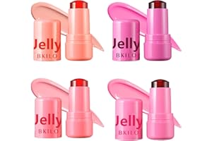 ONPERPOE 4 Pcs Milk Jelly Blush Stick, Milk Jelly Tint Stick, 4 Colours Jelly Blush, Moisturize and Blendable Milk Blush for Cheek, Eyes, Lip