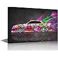 Super Car Canvas Wall Art Car Posters Paintings Prints on Canvas Sports Car Painting Modern Artwork Pictures for Living Room Bedroom Boys Room Decor Wall Decor Giclee Framed Ready to Hang 12"x18"