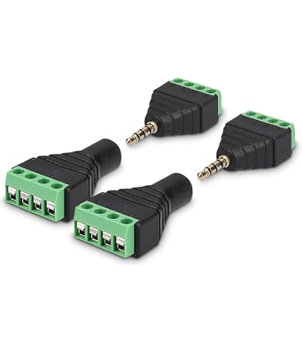 Elektronik-Technik Adapter Klinkenstecker 6,35mm Adapter Auf Terminalblock – 2 Pin, Vergoldet, Für Audio & Verstärker Klinkenstecker Splitter