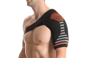Jorun Shoulder Support Brace for Men & Women - Adjustable Shoulder Compression Sleeve for Relieve Pain,Joint Dislocation,Injury
