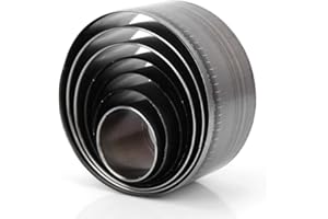 EJOYOUS Herramienta de perforación de cuero, 7 piezas juego de troqueles de forma redonda molde de artesanía de cuero perforador circular hecho a mano artesanía de cuero sin rectángulo de forma cuadrada