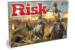 Hasbro Gaming, Risk: El Juego de la Conquista Estrátegica, Ejército de Juguete, Tablero Mundial, 42 Territorios, 6 Continentes, Estrategia, Juegos de Navidad, Regalo Multijugador, Acción y Aventura
