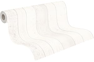 LIVINGWALLS A.S. Création Vliestapete New England 2 Tapete in Holz Optik fotorealistische Holztapete maritime Optik 10,05 m x 0,53 m grau weiß Made in Germany 855046 8550-46