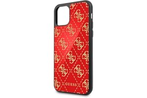 CG MOBILE Guess 4G Double Layer Glitter - Carcasa para Apple iPhone 11 Pro MAX, Color Rojo