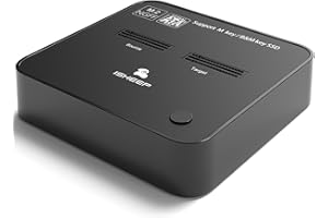 ISHEEP M.2 SATA Estación de Acoplamiento, USB3.0 SSD Clon Duplicador, Diseño sin Herramientas, Compatible con B&M Key SSD, Admite la Función de Clonación Fuera de Línea con un Clic (H016S)
