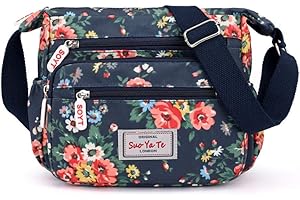 YYW Womens Multi-Pocket Casual Crossbody Handbags Waterproof Shoulder Nylon Bags