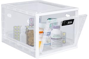 Lalifebuss Abschließbare Box, Medikamenten Box mit Schloss, Große Schließbox für Medizin, Lebensmittel, Handy Gefängnis, Transparente Aufbewahrungsbox