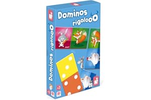 Janod - Dominos Rigolooo - Jeu de Mémoire et d'Association - 2 Niveaux de jeu - 2 à 4 joueurs - Dès 3 Ans - J02737