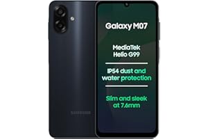Samsung Galaxy M07 Mobile (Black, 4GB RAM, 64GB Storage) | MediaTek Helio G99 | AnTuTu 624K | IP54| 50MP Camera | 7.6mm Slim