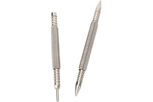 SEAFRONT Herramienta de Perforación de Clavos con Resorte, Juego de Herramientas de Extracción de Pasadores de Puerta para Metal y Madera, Doble Cabezal y Pasador de Bisagra, 2 uds.