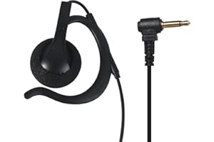 YNIBST Auricular Solo Escucha para Walkie-Talkie, Auricular en Forma de G con Diseño Ampliado, Compatible con Motorola Kenwood BaoFeng Midland 1 Pin 3.5mm Radio o Micrófono (Jack Angulado 3.5mm)