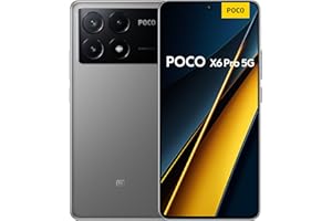 POCO X6 Pro 5G Smartphone, 12+512GB Handy ohne Vertrag, 120Hz 6,67" 1,5k AMOLED Display, 64MP OIS Dreifach-Kamera, 5000mAh, 67W Turbo-Charge, Dual-SIM, Grau