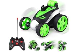 Baztoy Coche Teledirigido Acrobacia,Coche RC Car Rotación Volteo de 360 Grados, Mini Coches de Juguetes Niños 3 4 5 6 7 8 9 10 11 12 Años, Coche Radiocontrol para Regalos Navidad Cumpleaños