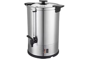Générique Percolateur Inox Simple Paroi - 15L, 100 Tasses - Café Chauffé à 90-92°C - 1500W - Robinet Anti-Goutte et Jauge de Niveau - Idéal pour Hôtels, Bureaux et Réceptions